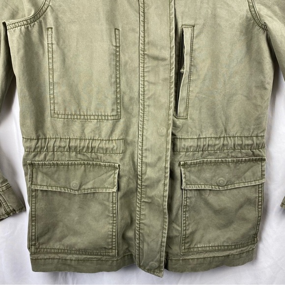 Madewell Passage Utility Cargo Olive Green Military Full Zip Up Jacket Small - Picture 5 of 16